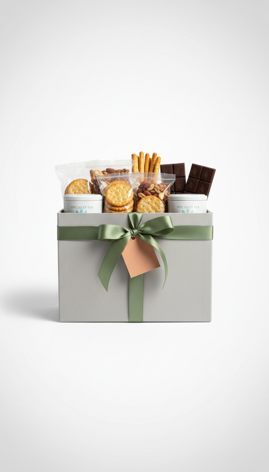Classic gourmet basket with artisan snacks